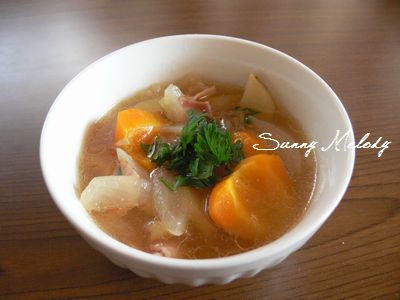 ベーコン・玉ねぎ・じゃがいもと~