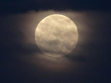 薄雲の満月