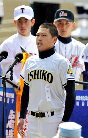 石巻工業高校野球部　阿部主将