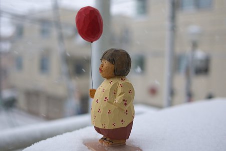 2012.02.29 ベランダ 雪の朝