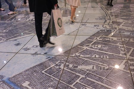 2012.04.14　東京駅　銀の鈴　開業当時の地図