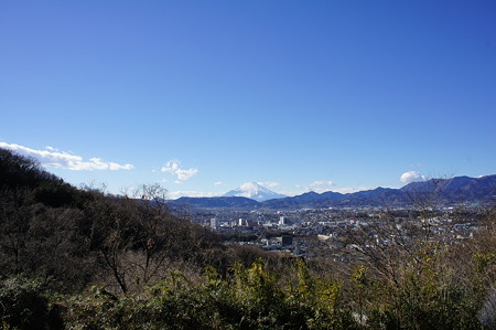 冬空に富士