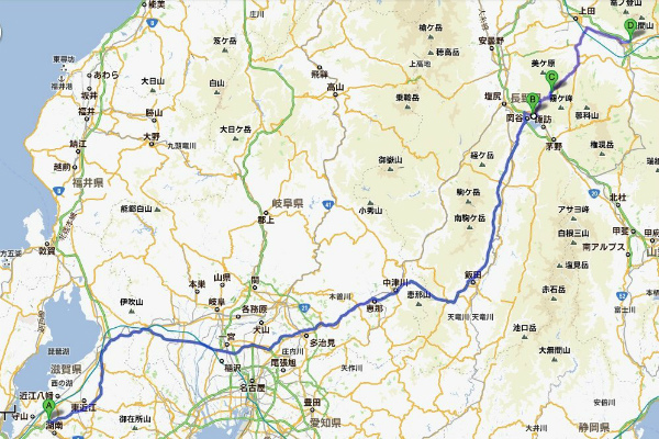 関西組の１日目の行程
